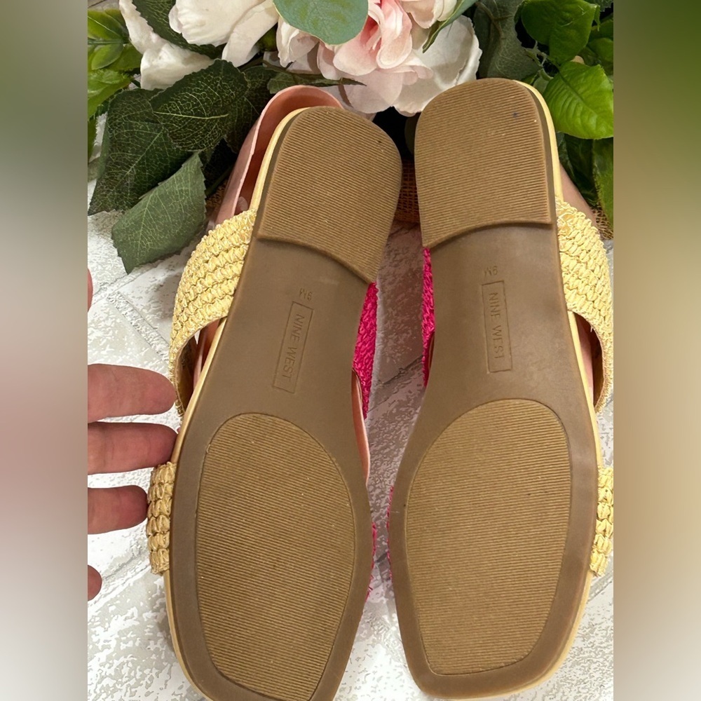 Nine West Pink and Tan Sandals - Picture 3 of 5